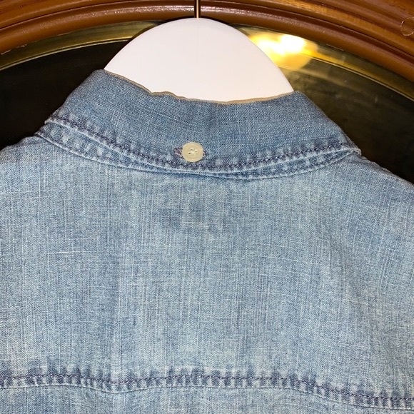 J. Crew The Perfect Shirt Chambray Ombré Blue Button Down Shirt - Picture 15 of 16